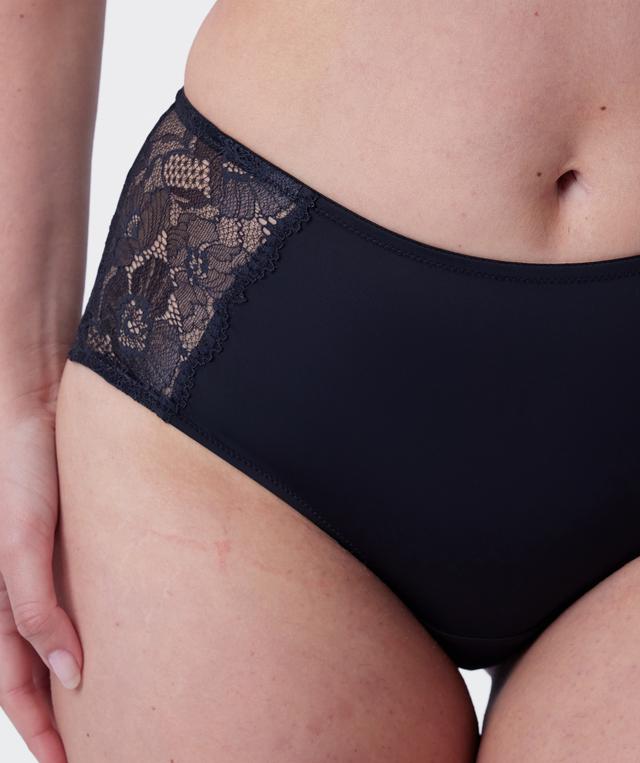 Erin High Waist Brazilian Knicker - Black