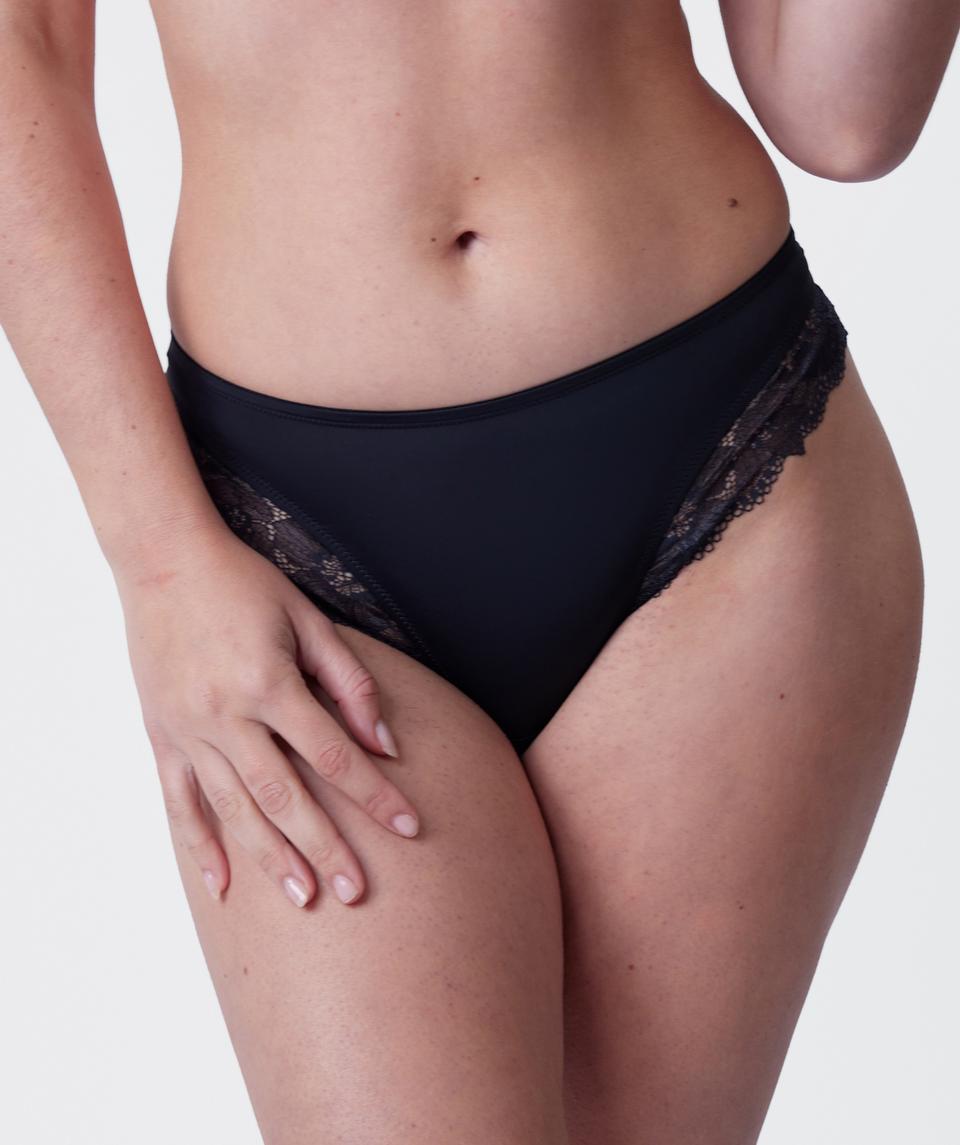 Erin High Waist G String - Black