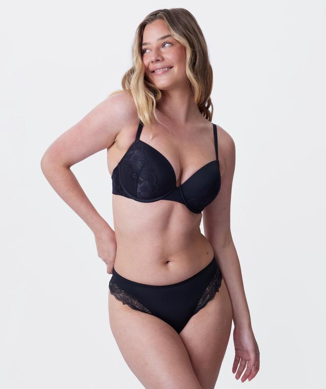 Erin High Waist G String - Black