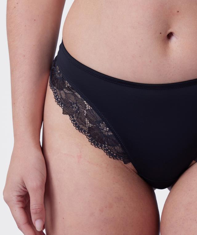 Erin High Waist G String - Black