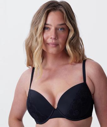 Erin Push Up Full Cup Bra - Black