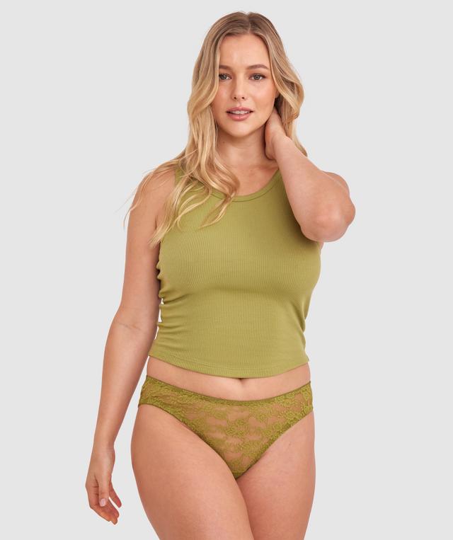 Evelyn Hi Leg Bikini - Khaki