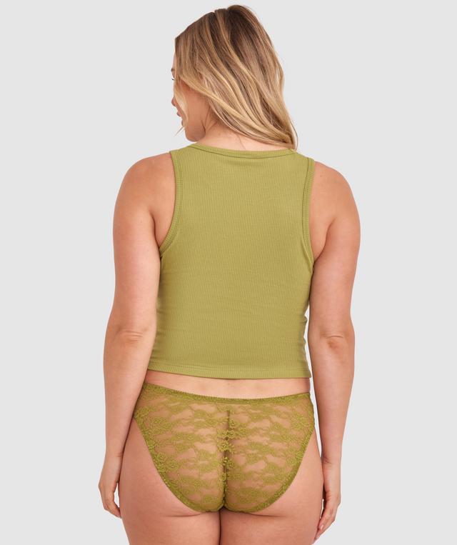 Evelyn Hi Leg Bikini - Khaki