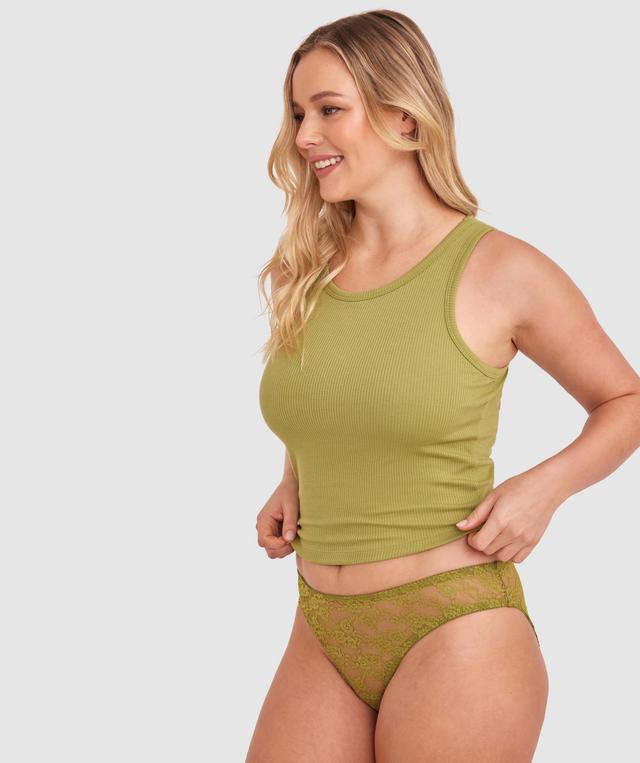 Evelyn Hi Leg Bikini - Khaki