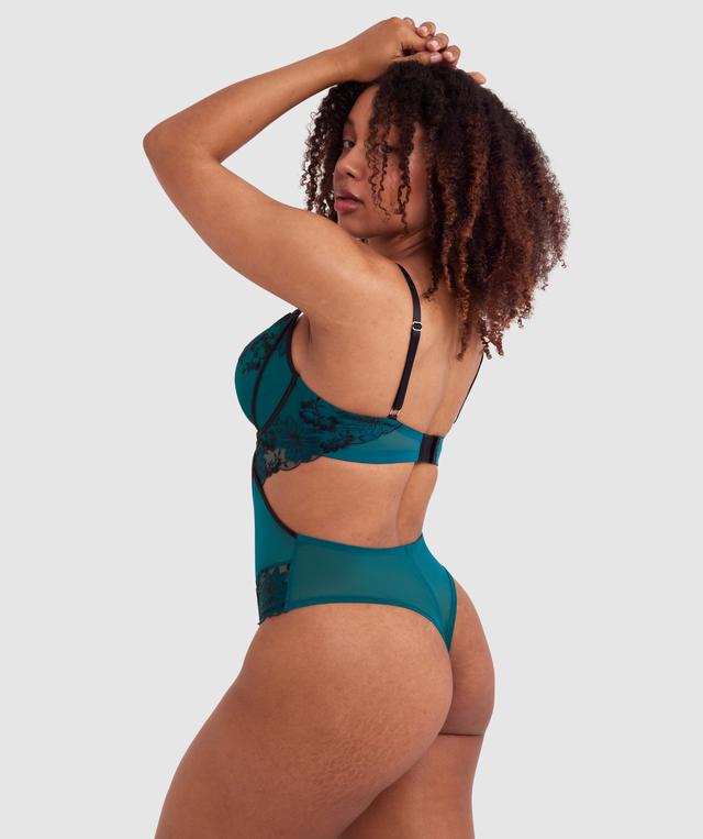 Evie Push Up Bodysuit - Dark Green