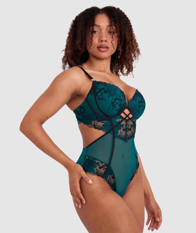 Evie Push Up Bodysuit - Dark Green