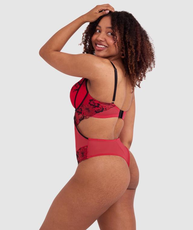 Evie Push Up Bodysuit - Red