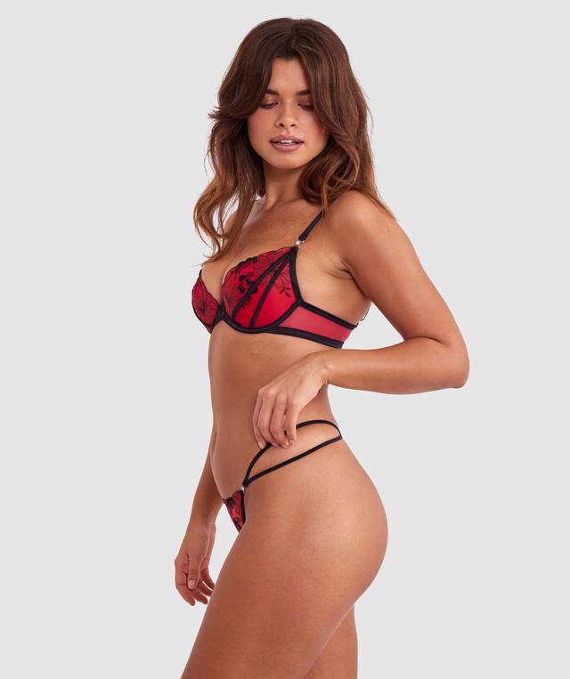 Evie Push Up Bra - Red