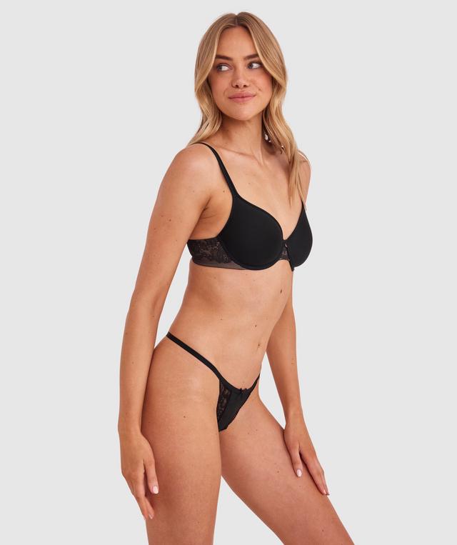 Faith Mini V Knicker - Black