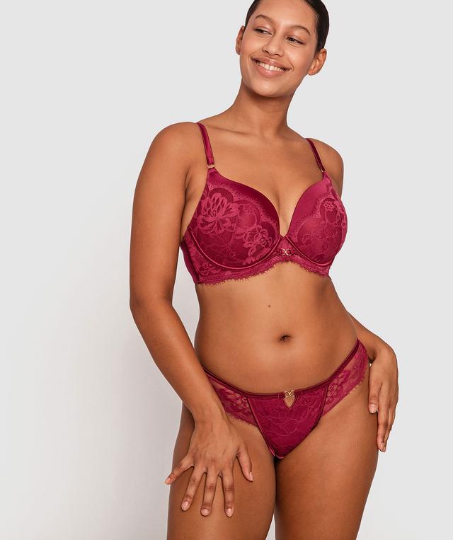 Fashion X Comfort Plunge Full Cup Bra - Dark Purple