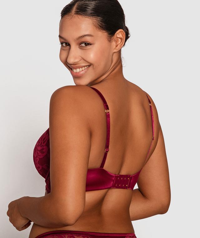 Fashion X Comfort Plunge Full Cup Bra - Dark Purple