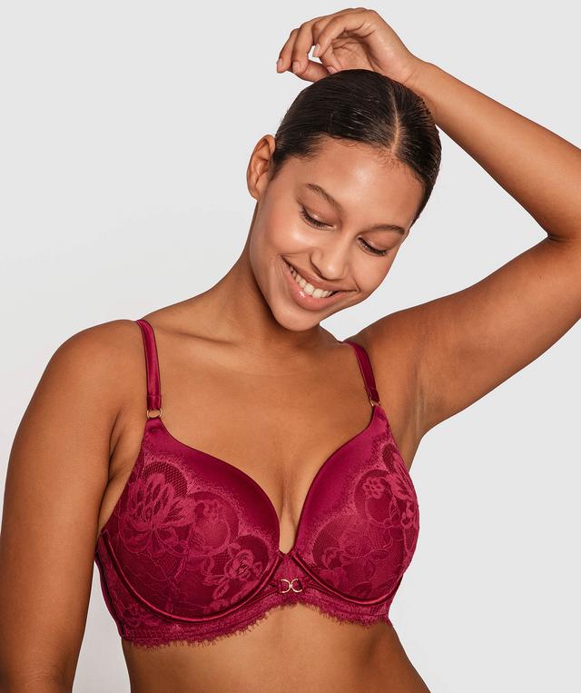 Fashion X Comfort Plunge Full Cup Bra - Dark Purple