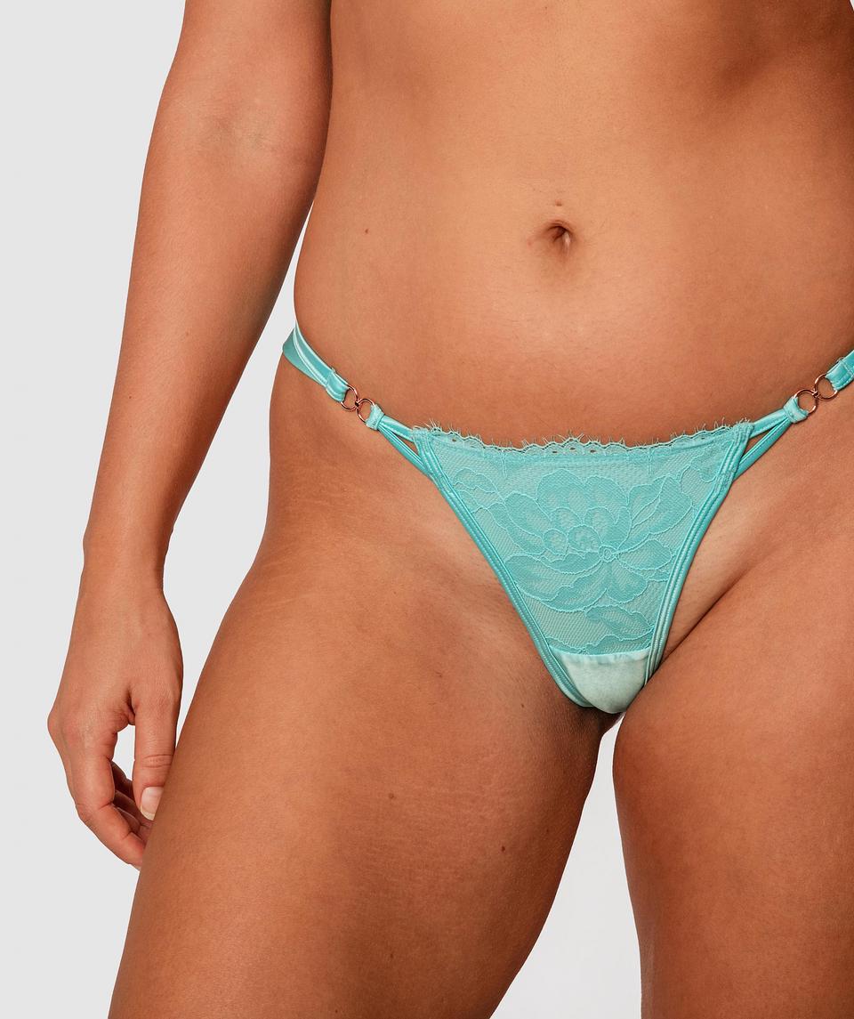 Fashion X Comfort V String Knicker - Aqua