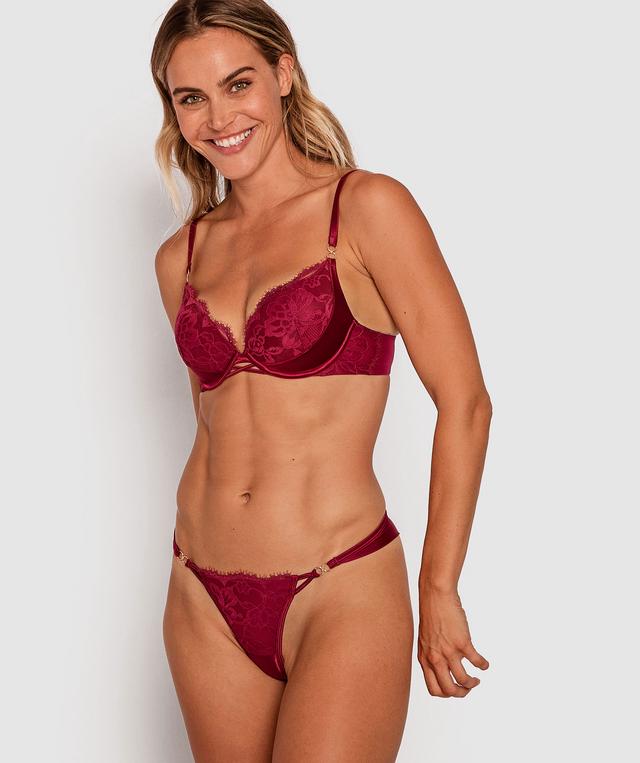 Fashion X Comfort V String Knicker - Dark Purple