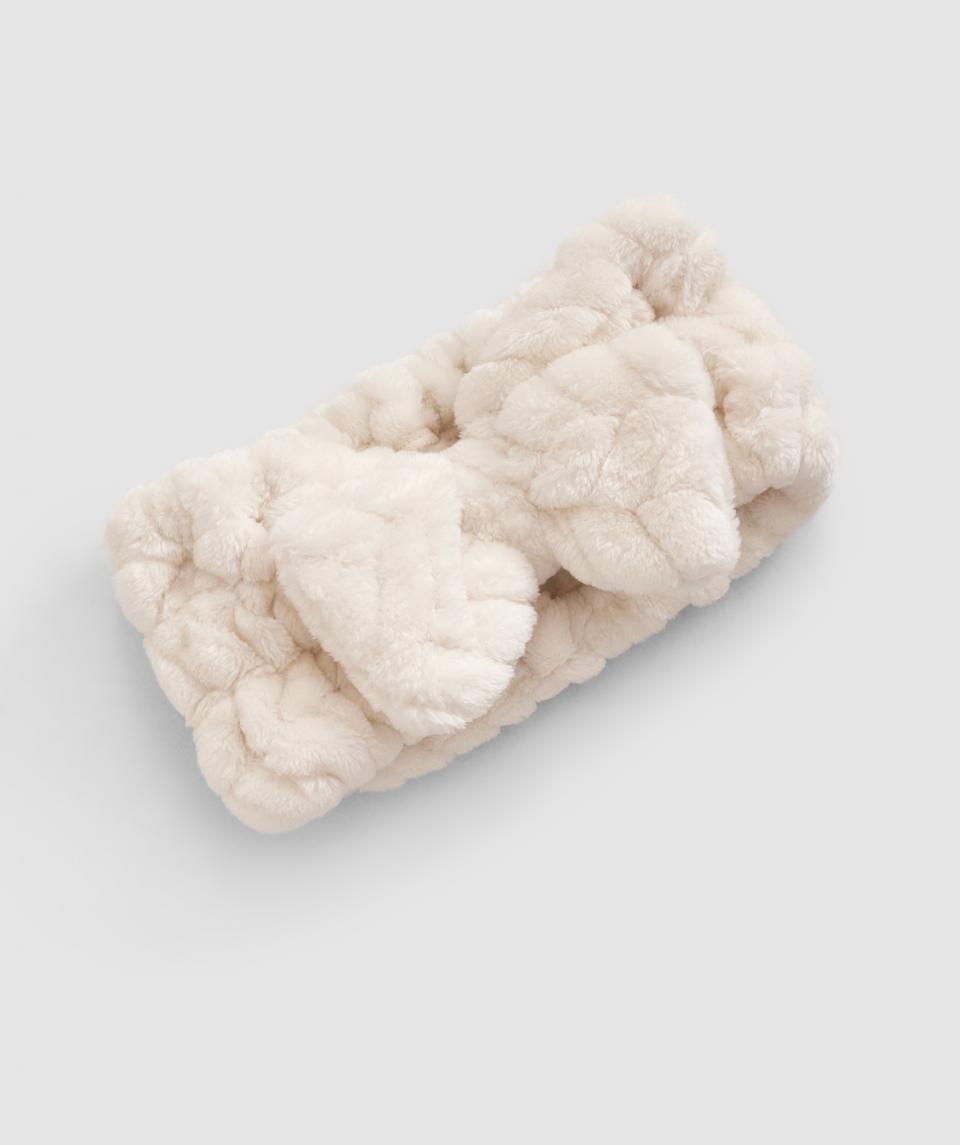 Rose Bow Headband - Ivory