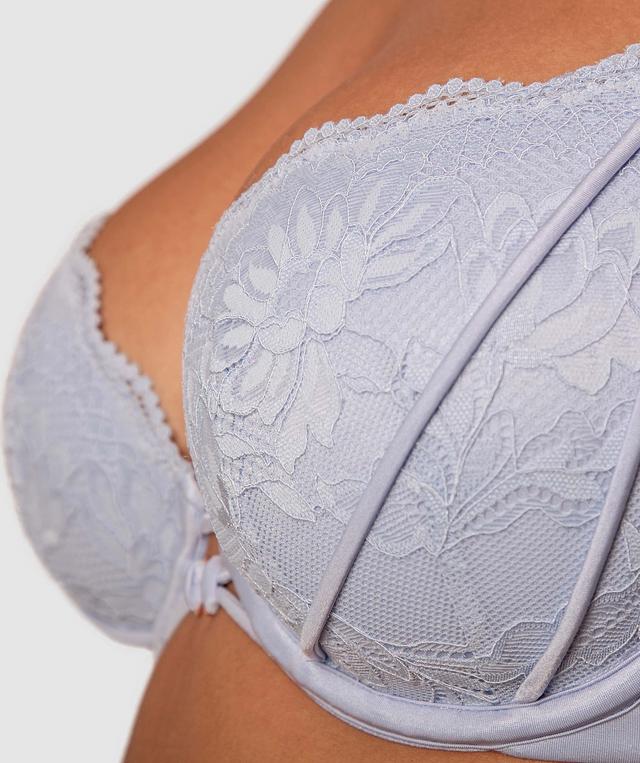 Fleur Plunge Contour Bra - Pale Blue