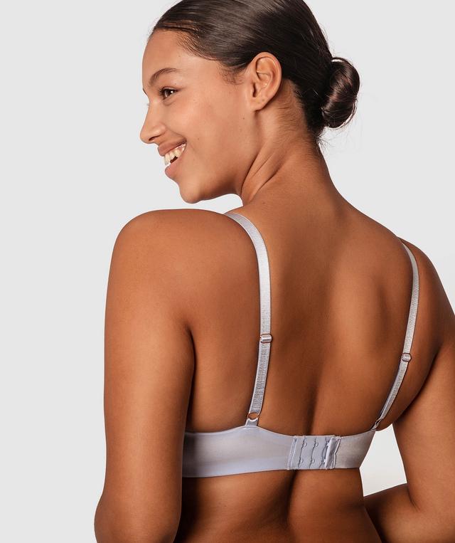 Fleur Plunge Contour Bra - Pale Blue