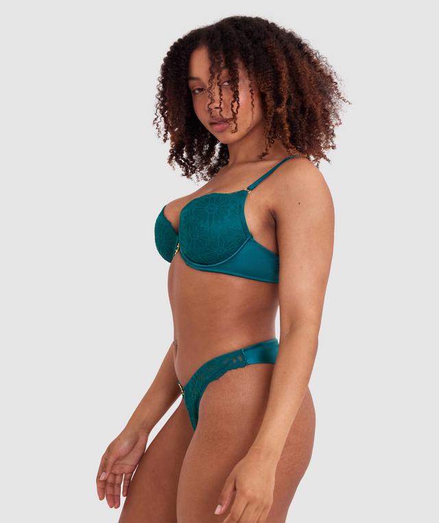 Floriane Contour Plunge Bra - Dark Green