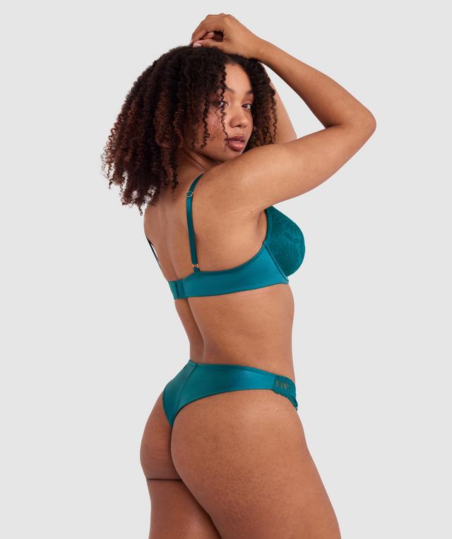 Floriane Contour Plunge Bra - Dark Green