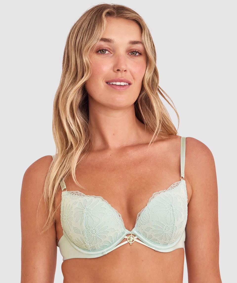 Floriane Contour Plunge Bra - Mint Green