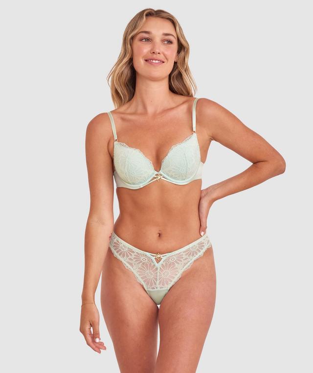 Floriane Contour Plunge Bra - Mint Green
