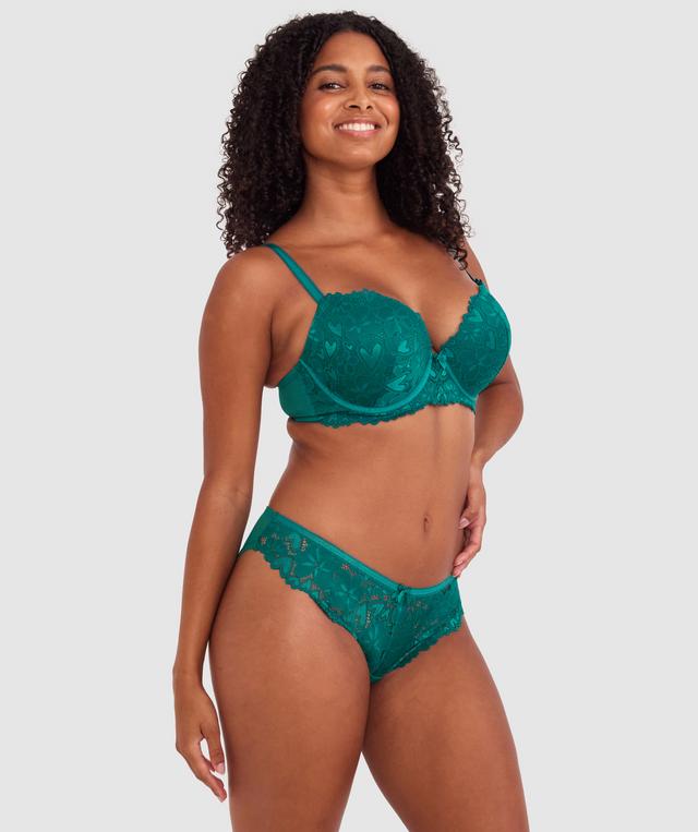 Frankie Lightly Lined Bra - Dark Green