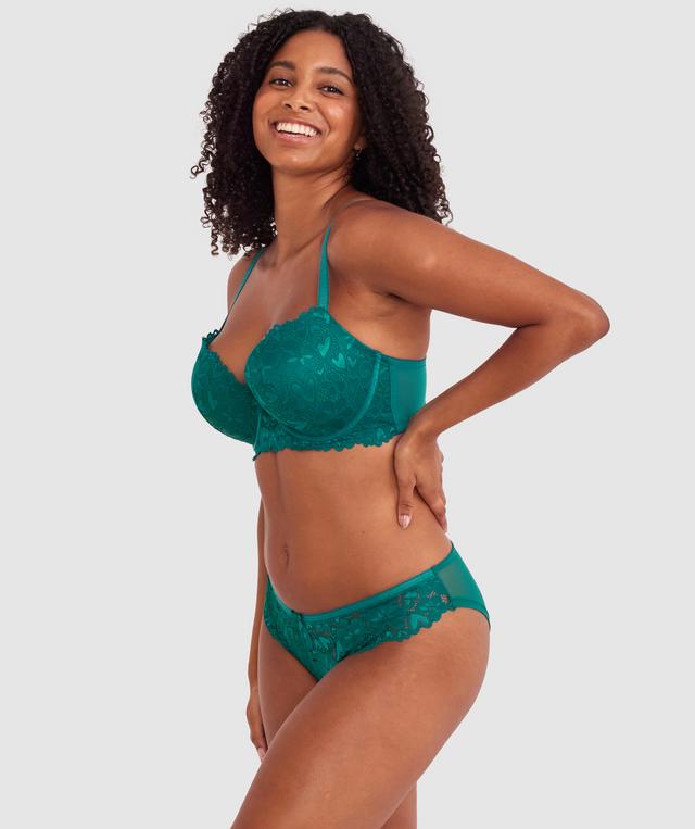 Frankie Lightly Lined Bra - Dark Green