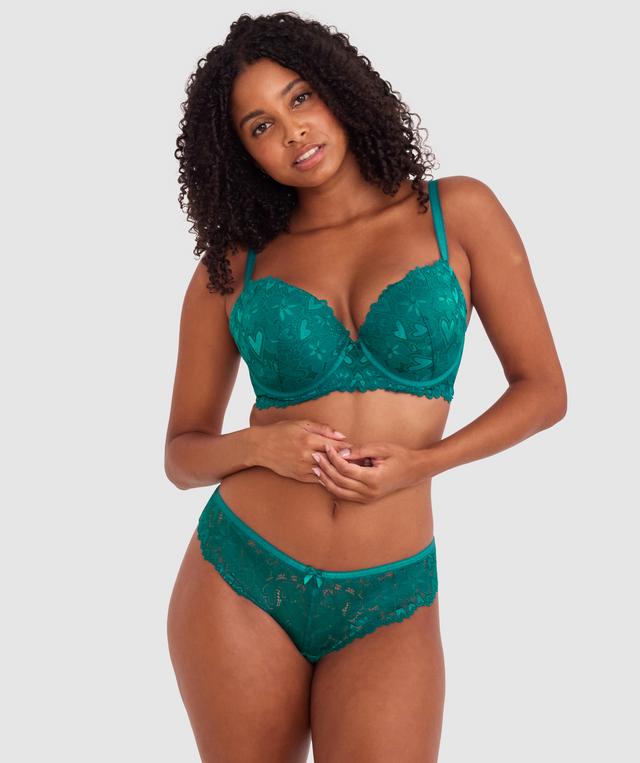 Frankie Lightly Lined Bra - Dark Green