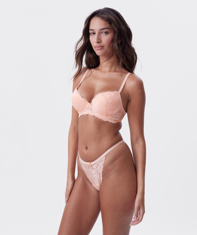 Frankie Push Up Bra - Light Coral