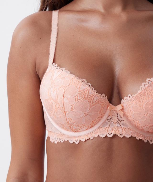 Frankie Push Up Bra - Light Coral