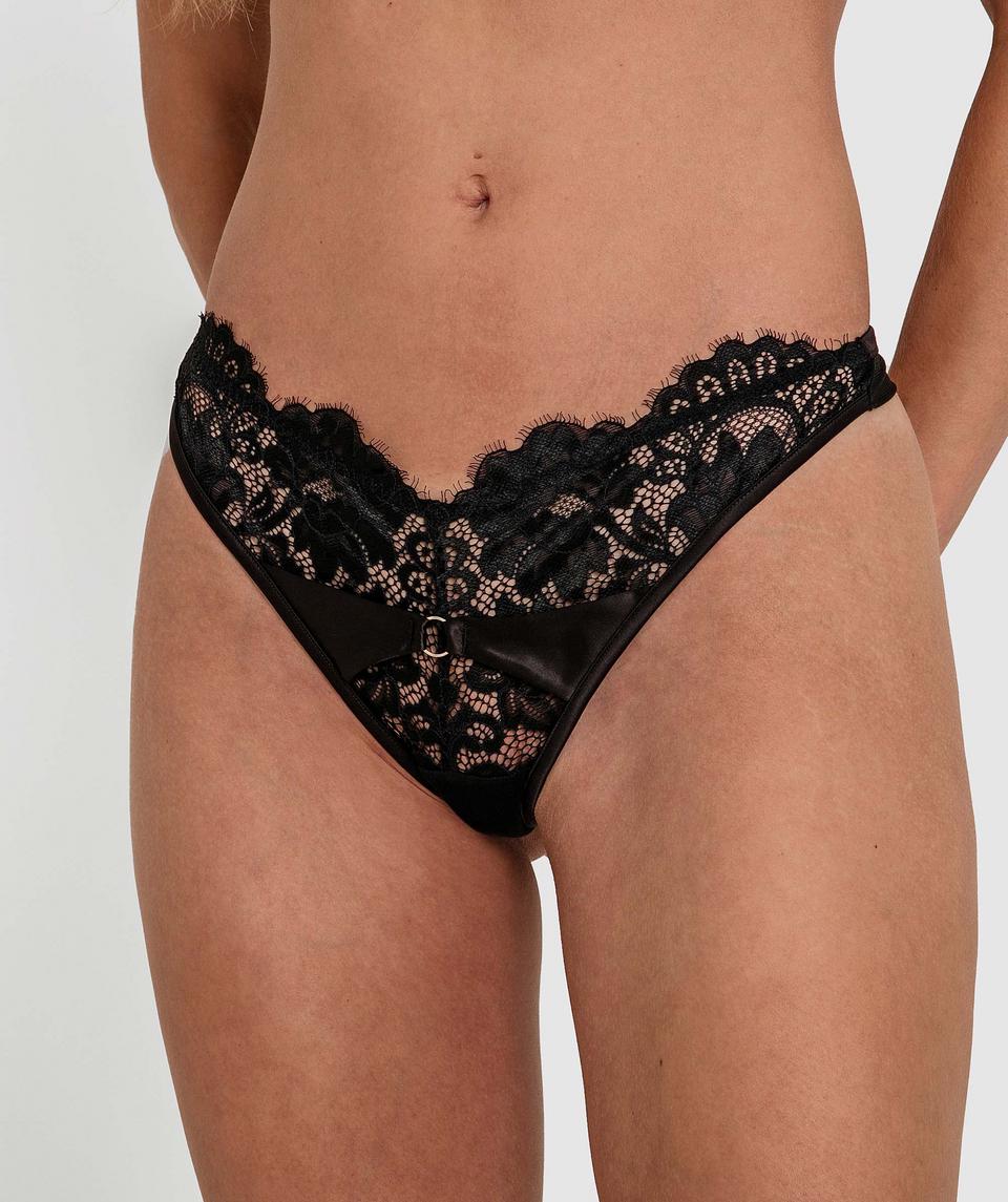 Frankie V String - Black