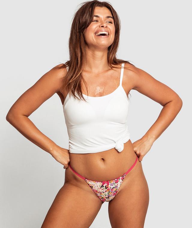 Garden Party Mini V Knicker - Floral Print/Pink