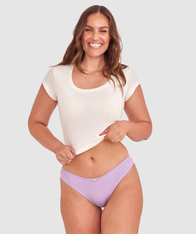 Georgia High Leg Brazilian Knicker - Lilac