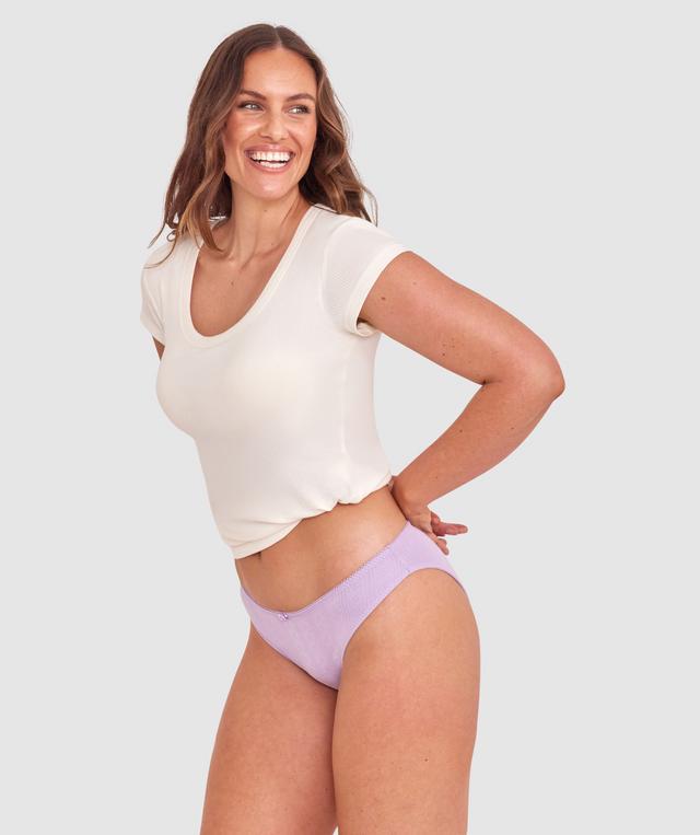 Georgia High Leg Brazilian Knicker - Lilac