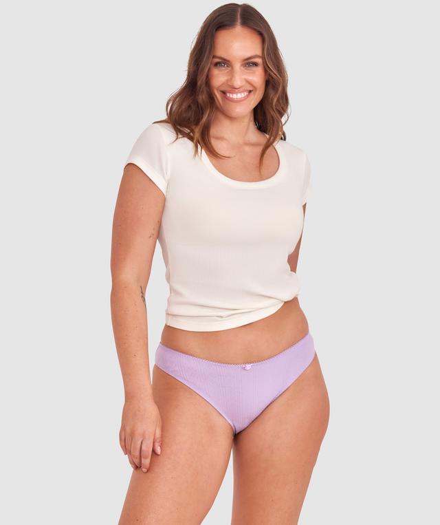 Georgia High Leg Brazilian Knicker - Lilac