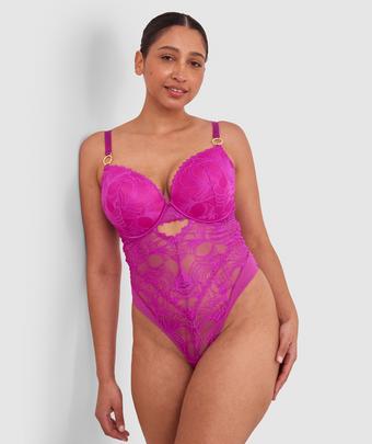 Gia Push Up Bodysuit - Purple (PURPLE)