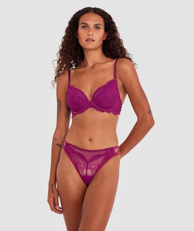 Gigi Contour Plunge Bra - Dark Red