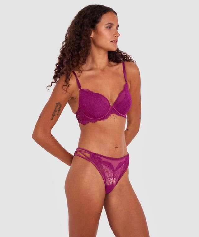 Gigi Contour Plunge Bra - Dark Red