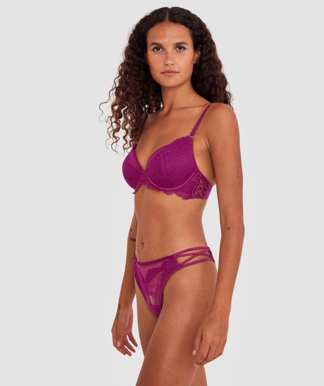 Gigi Contour Plunge Bra - Dark Red