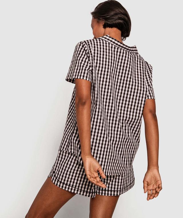 Gingham Short Pj Set - Print