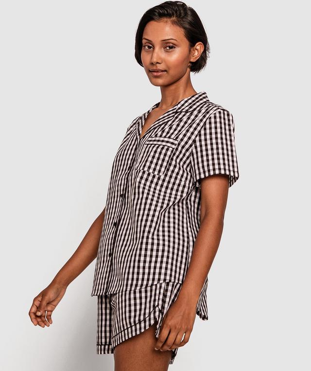 Gingham Short Pj Set - Print