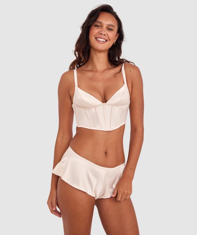 Gisele Plunge Corset - Cream
