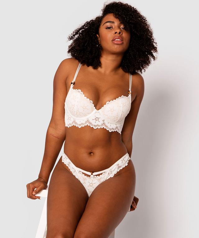 Grace Balconette Push Up Bra - Ivory/Nude