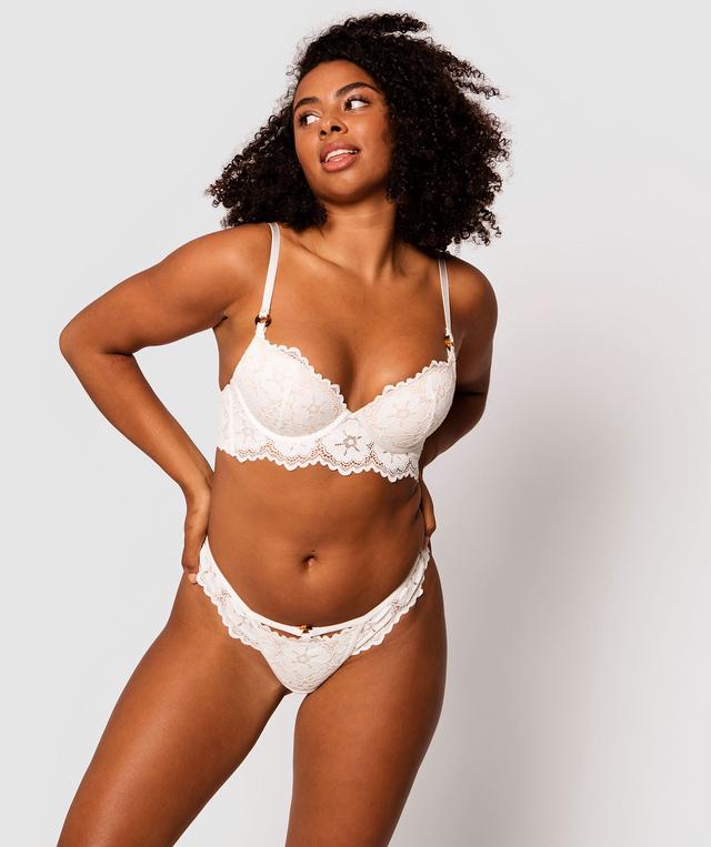 Grace Balconette Push Up Bra - Ivory/Nude