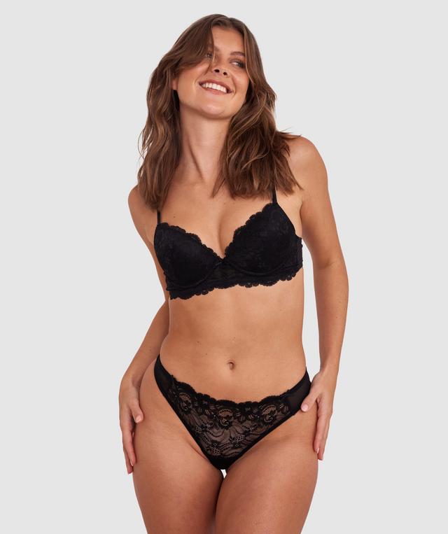 Hallie Push Up Bra - Black