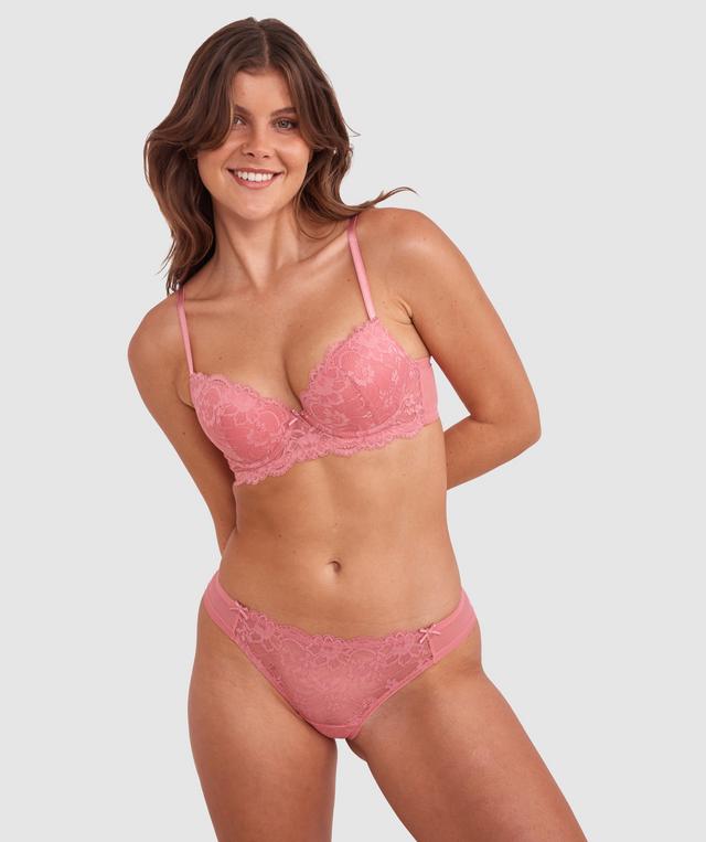 Hallie Push Up Bra - Rose