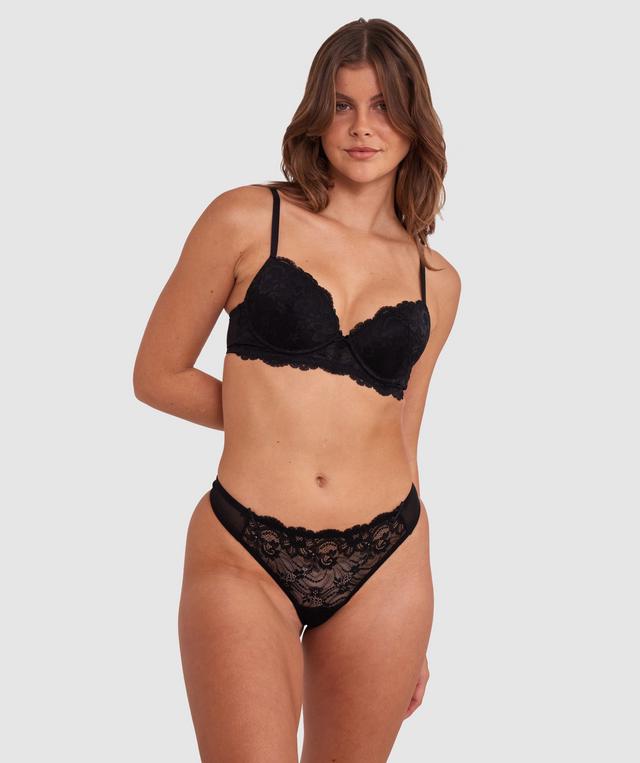 Hallie V String - Black