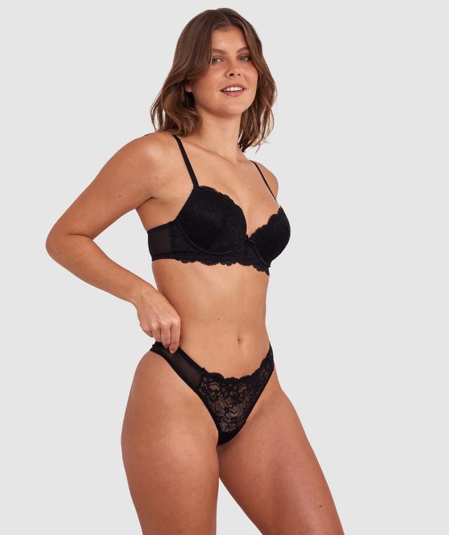 Hallie V String - Black
