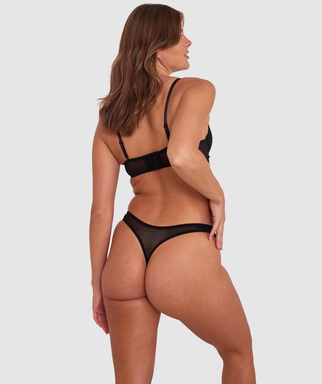 Hallie V String - Black