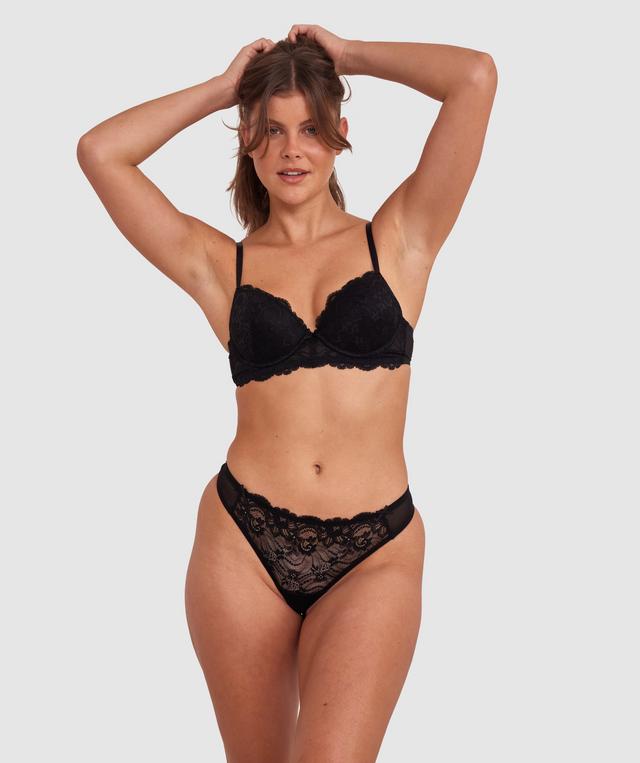Hallie V String - Black